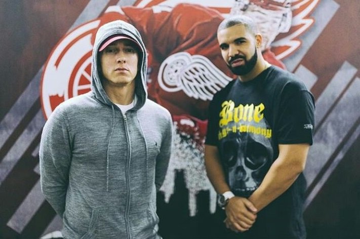 Eminem & Drake on stage